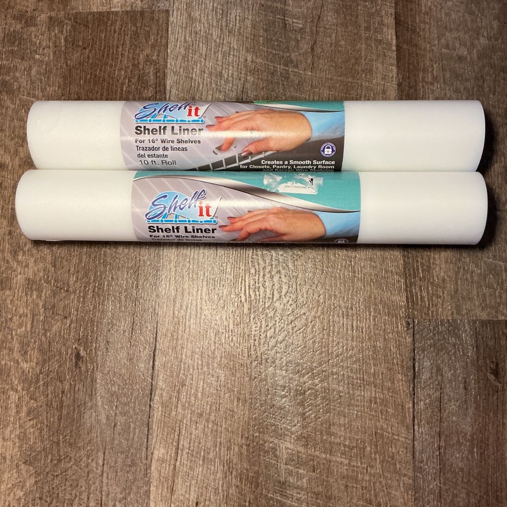 Shelf It Shelf‎ Liner for 16 Inch Wire Shelves 10 ft Roll White Smooth Surface